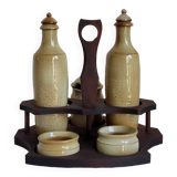Stoneware condiment service