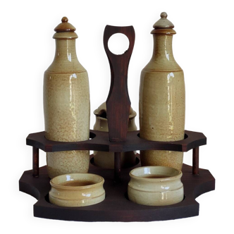 Stoneware condiment service