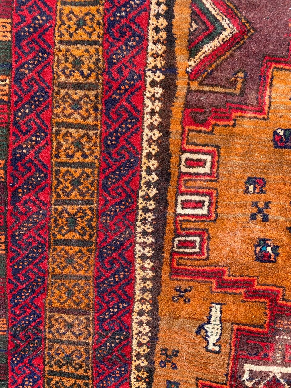 Old carpet turkmen belutch 100x186 cm