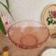 Set of salad bowls and 6 twisted glass bowls Rosaline Arcoroc vintage