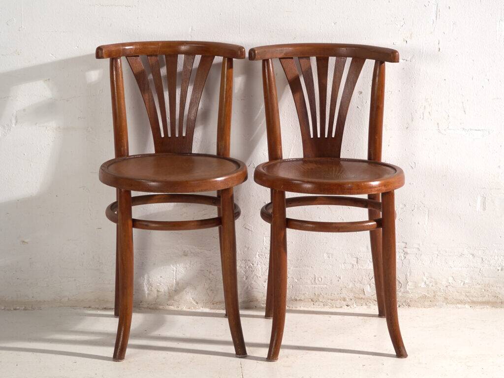 Antique bentwood chairs in Thonet style – Hungary, circa 1960 #7 - Set of 2 pieces