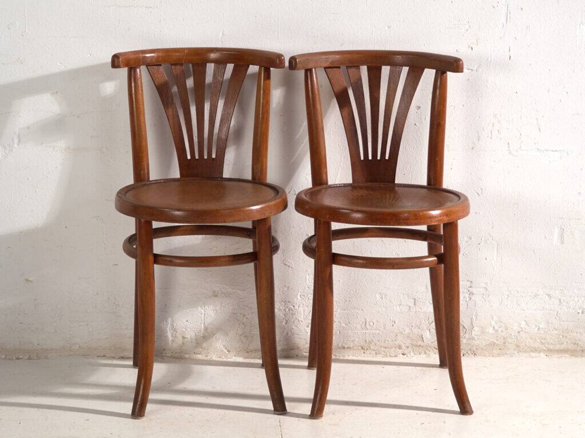 Antique bentwood chairs in Thonet style – Hungary, circa 1960 #7 - Set of 2 pieces