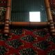 Mirror around wooden bamboo style 44x39 cm