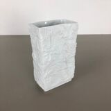 1970s OP Art biscuit porcelain german vase made by  AK Kaiser, Germany
