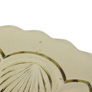 Art Deco Pressed Glass Cake/Pastry Platter 27cm