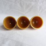 Marbled glass tripod egg cups