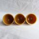 Marbled glass tripod egg cups