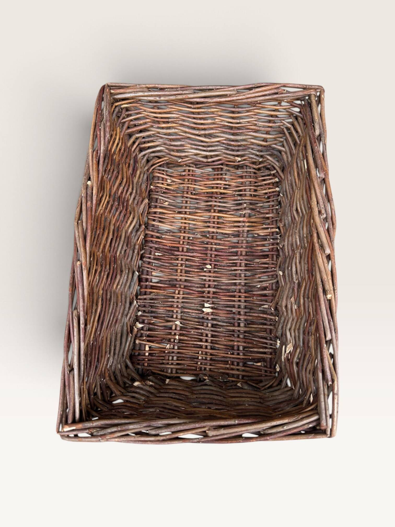 Rectangular wicker basket