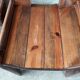 Set of 6 varnished pine chairs