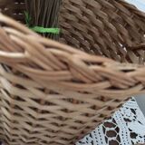Three little wicker baskets