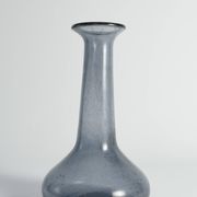 Scandinavian Modern Blue Glass Vase by Erik Höglund for Boda, Sweden 1960's