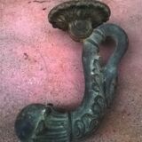 Old door knocker "swan collar" & its nail