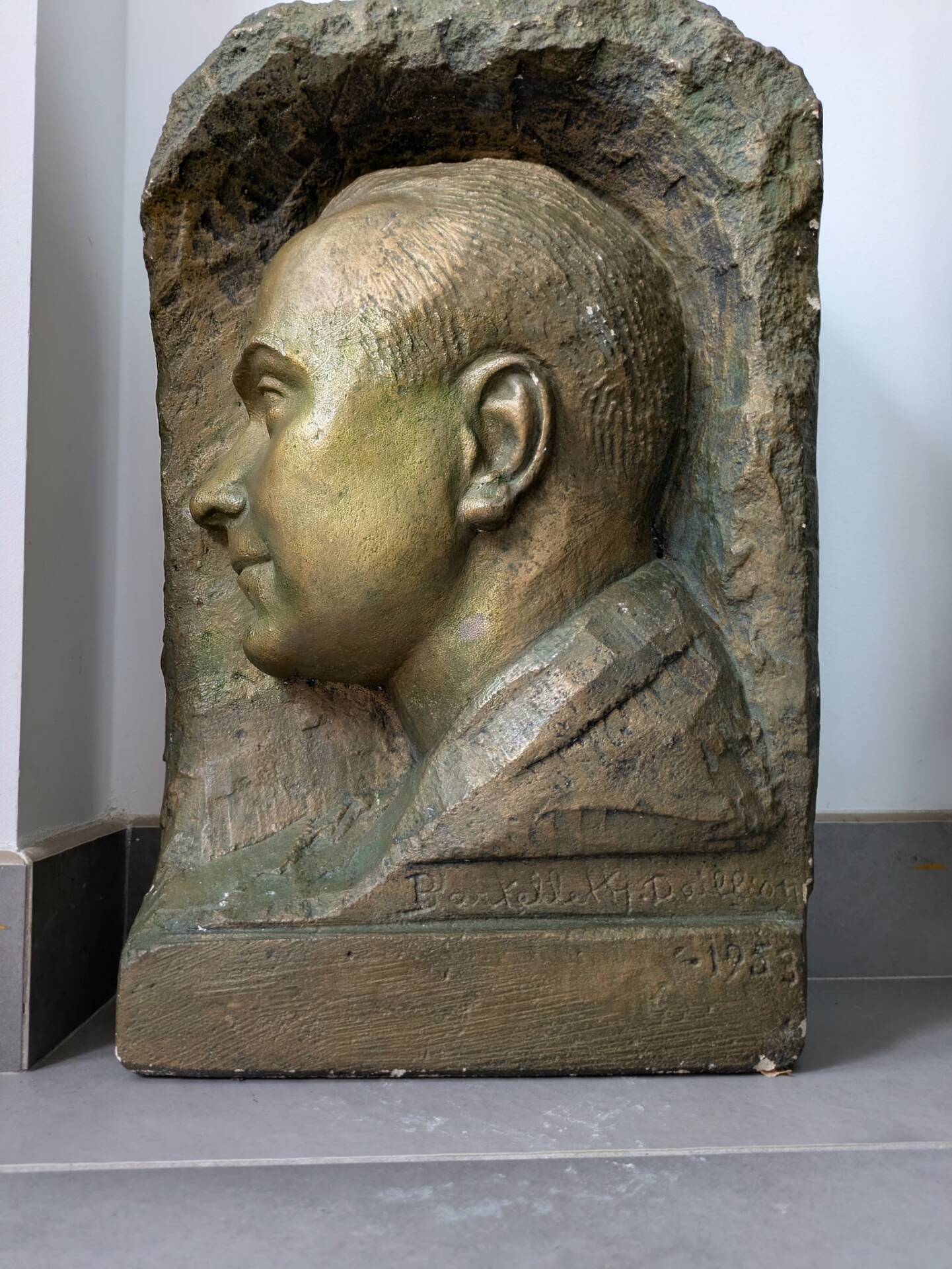 Moulage en plâtre - Portrait d'homme