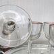 Lot of 6 old Bistro nineteenth ball glasses thick blown