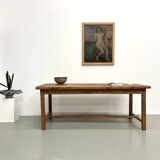 Antique farmhouse table in solid cherry wood