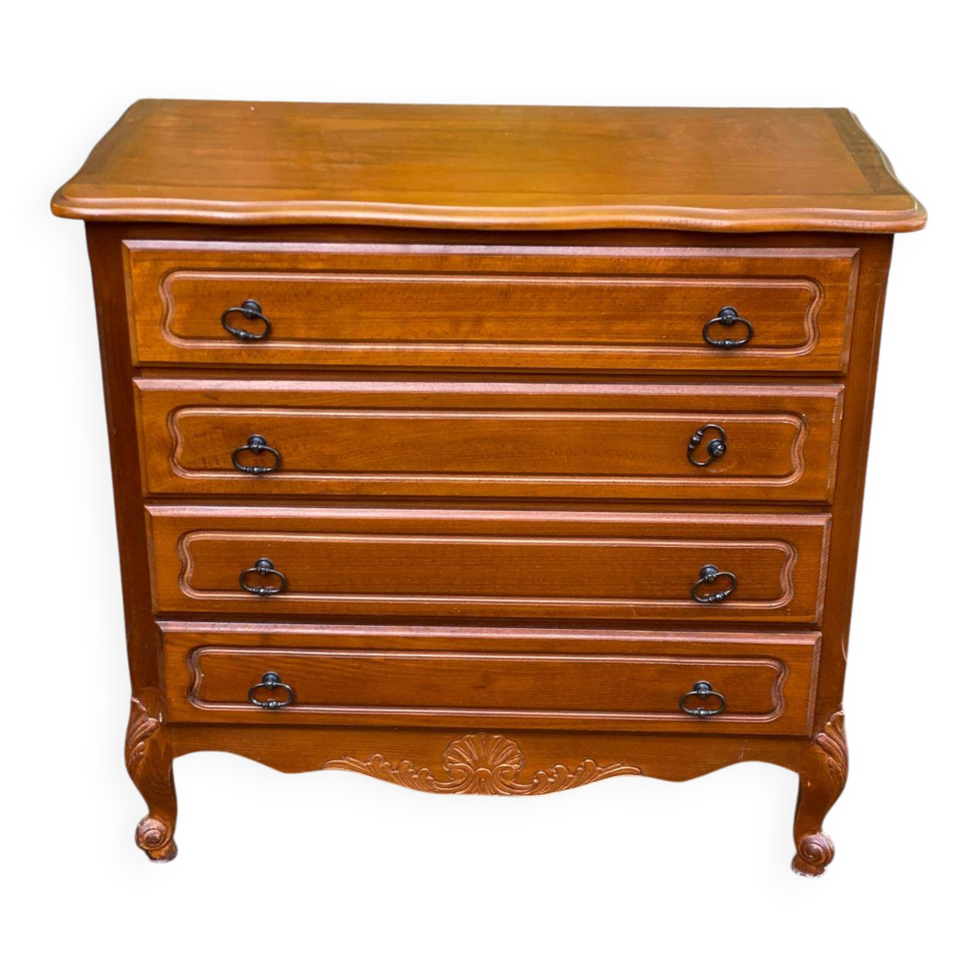 Bibus Louis XV commode in solid wood from the 1960s.