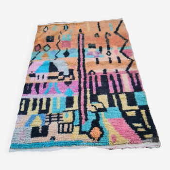 Tapis berbère en laine fait main 150 x 100 cm