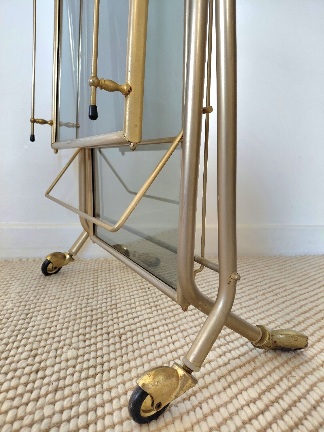Desserte de bar pliante "Hollywood Regency"-Design Italien