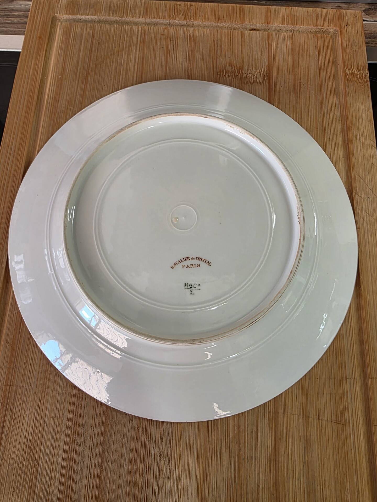 Japanese-style plate Haviland Limoges L'Escalier de Cristal Chèvre pattern