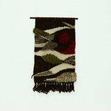 Vintage Hand Knotted Wool Tapestry 1960s