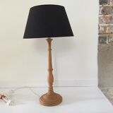 High lamp in vintage turned wood