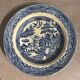 Antique Early Staffordshire Stone China Blue Willow Pattern Plate / Made in England