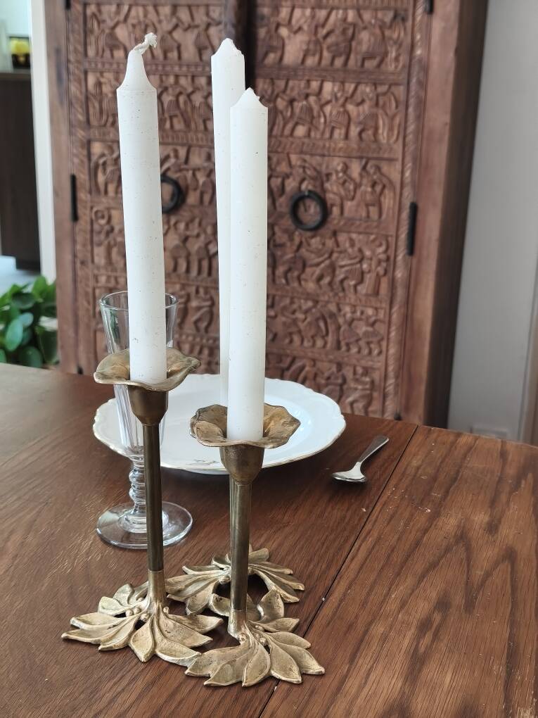 Brass candlestick.