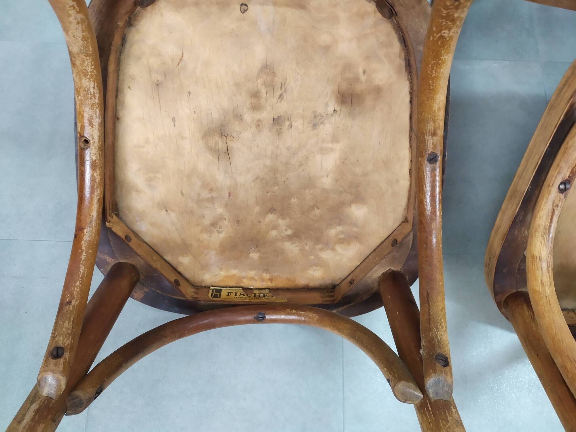 Suite of 6 wooden barhel barel bistro chair