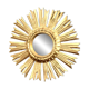 Miroir soleil en bois doré « œil de sorcière »