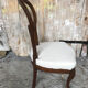 Chaise style Louis XV en merisier et tissu