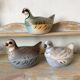 Ceramic partridge, zoomorphic terrines by Michet Caugant.