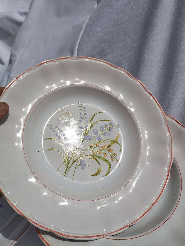 6 deep plates – Capôa earthenware – vintage Portuguese