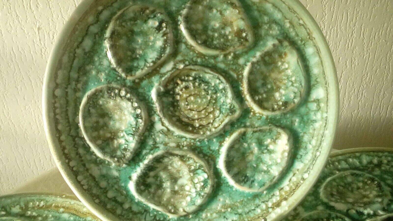 ceramic oyster plates France mousse model