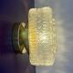 Vintage square globe wall or ceiling light in moulded glass