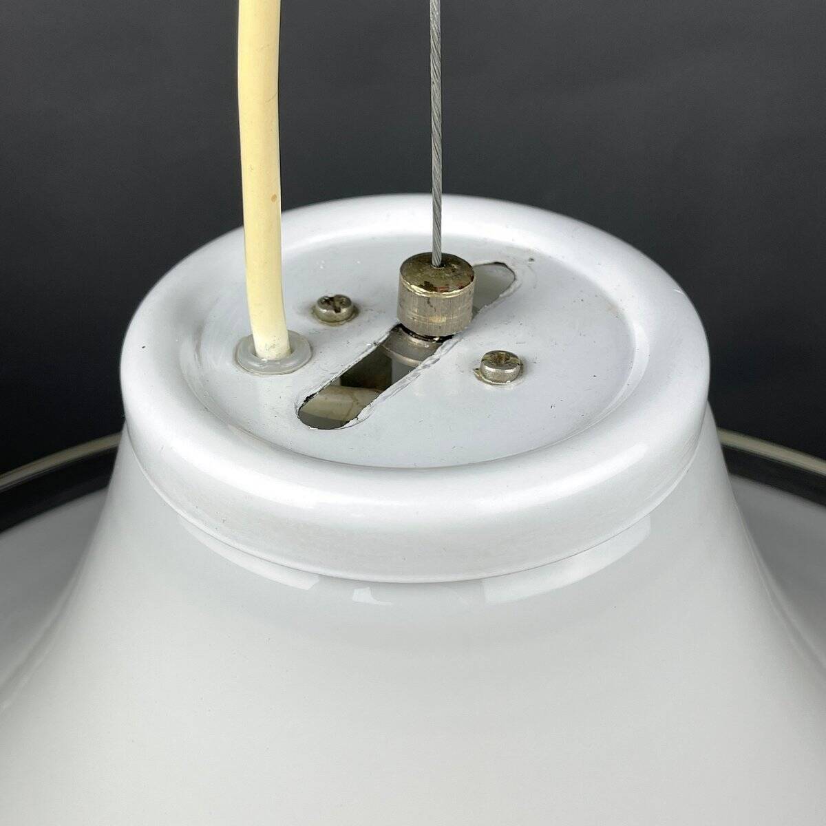 White Murano glass pendant, Italy, 1970s