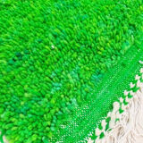 Pure wool carpet Berber style green 282 X 187 CM