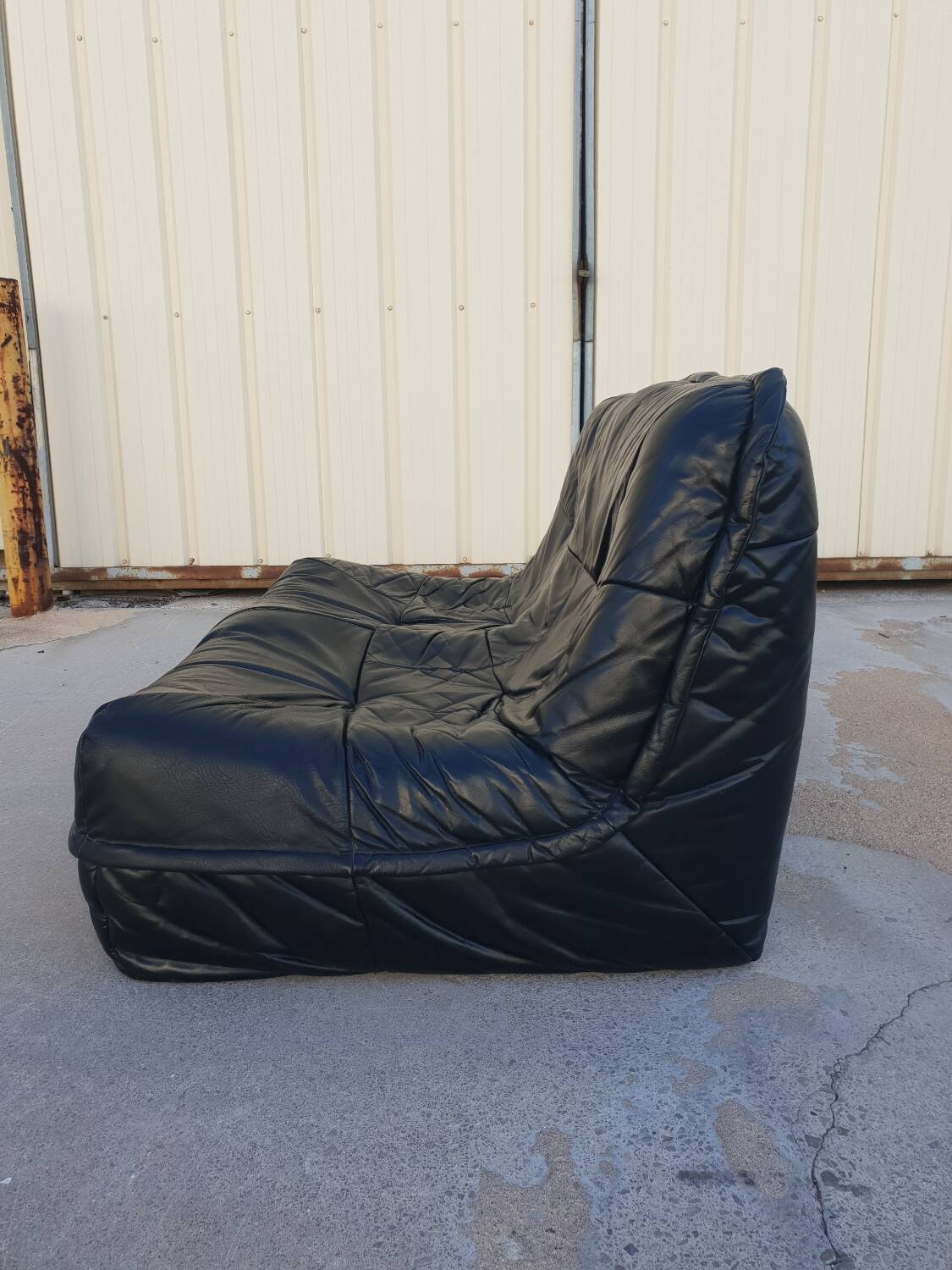 2 seater leather sofa 1970