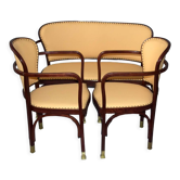 Ensemble de canapés anciens Kohn No.717, design Gustav Siegel