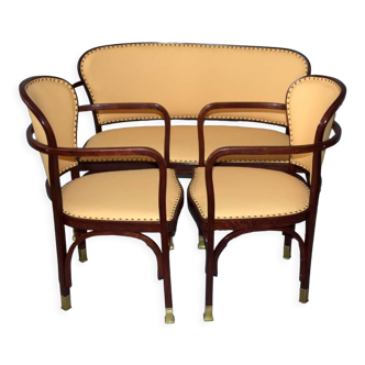 Antique sofa set Kohn No.717, design by Gustav Siegel