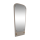 Decorative mirror with white painted wooden frame and gold details