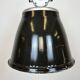 Suspension industrielle en émail noir, 1960s