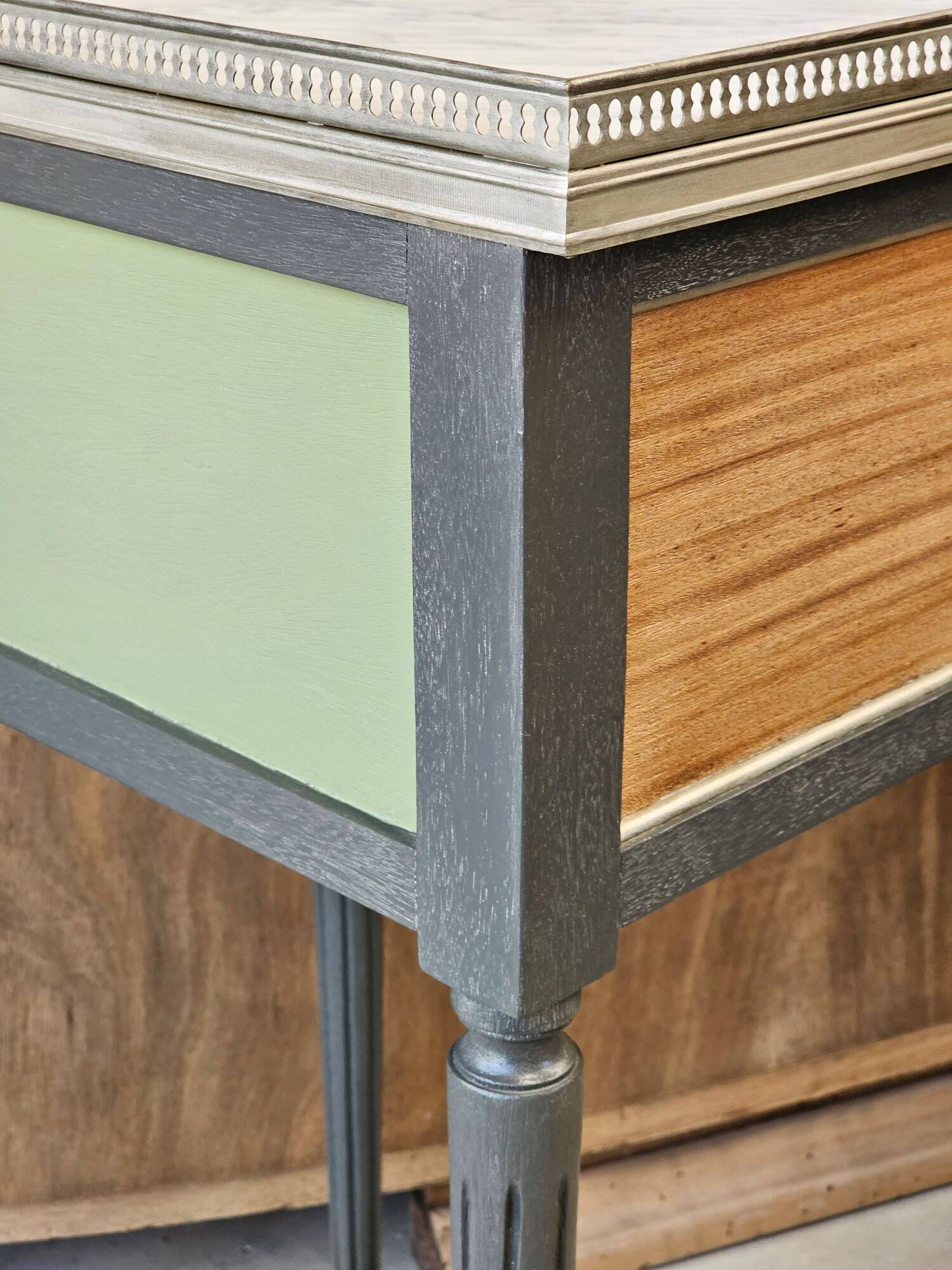 Antique Louis XVI style bedside table