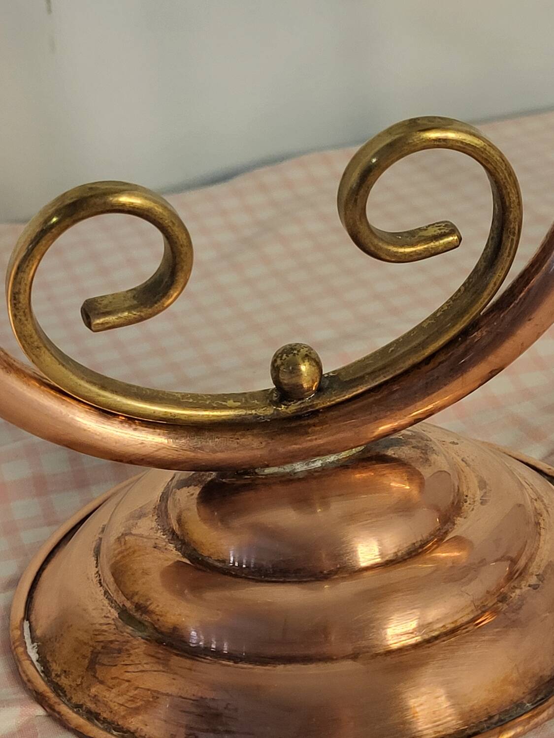 Copper candle holder