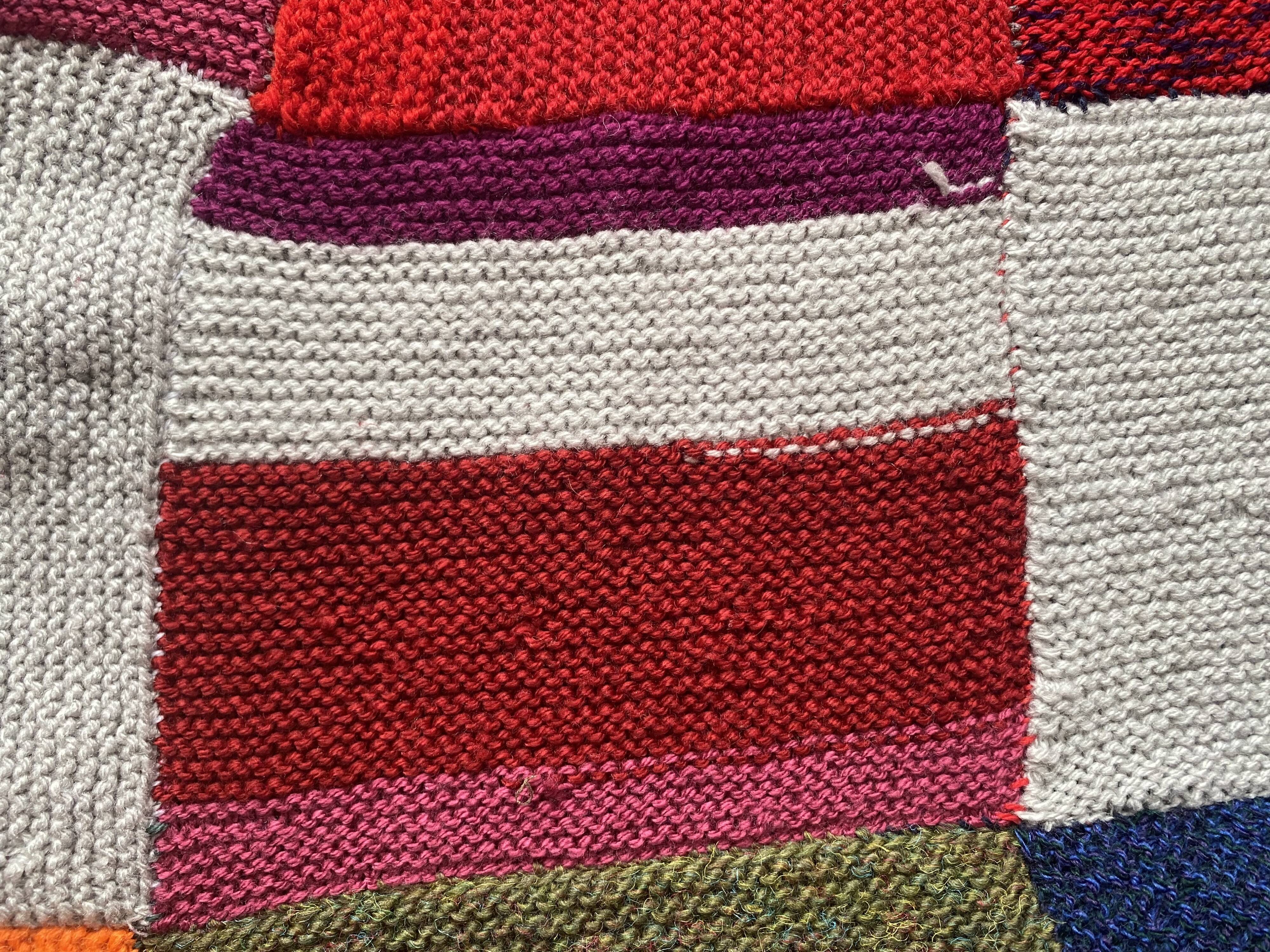 Wool patchwork plaid