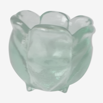 Green glass vase