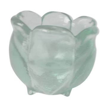 Green glass vase