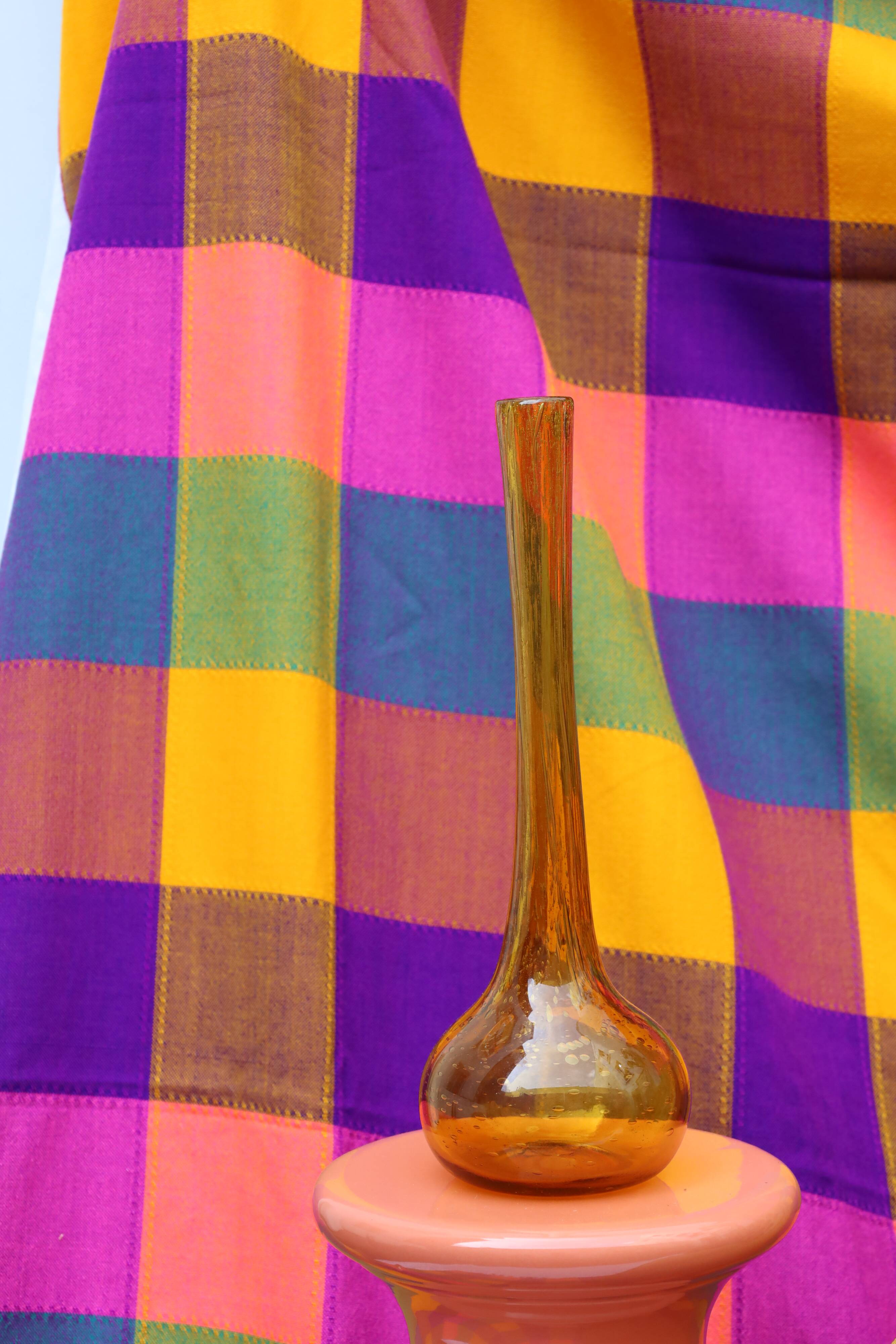 Biot bubble blown glass soliflore