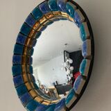 Vintage ceramic witch eye mirror