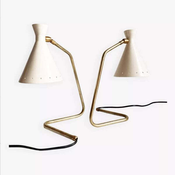 Paire de lampes italiennes « cocotte », années 50