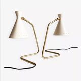 Pair of Italian "cocotte" lamps, 1950s design.